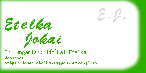 etelka jokai business card